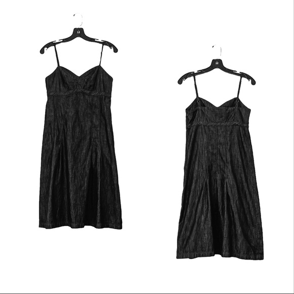 Converse Dresses & Skirts - Converse Gunmetal Black Spaghetti Strap Midi Sundress Size 4